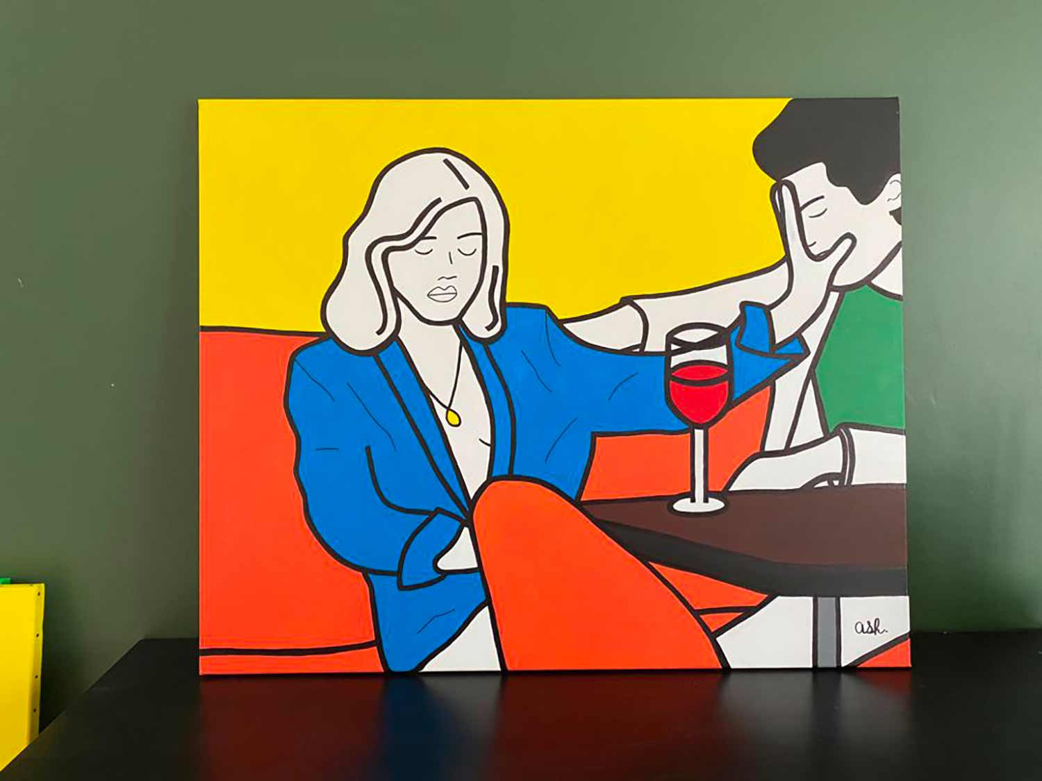 Anne-Sophie Holzer, Restaurant, painting - Artalistic online contemporary art buying and selling gallery
