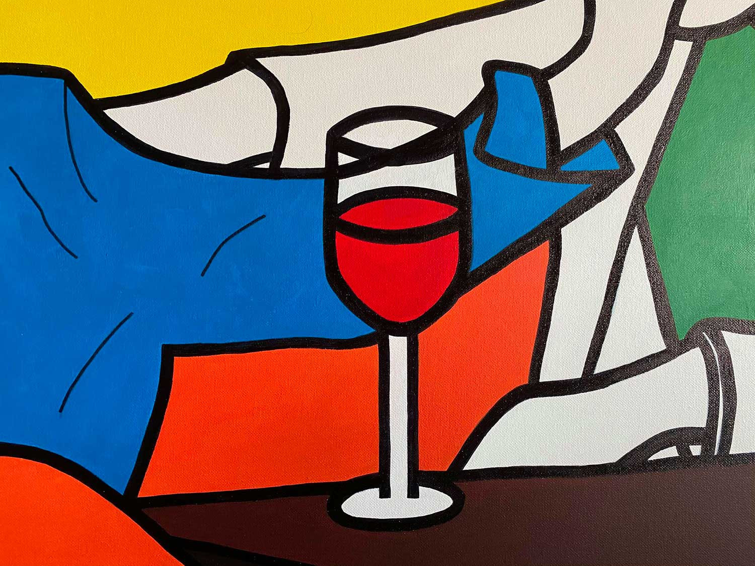 Anne-Sophie Holzer, Restaurant, painting - Artalistic online contemporary art buying and selling gallery