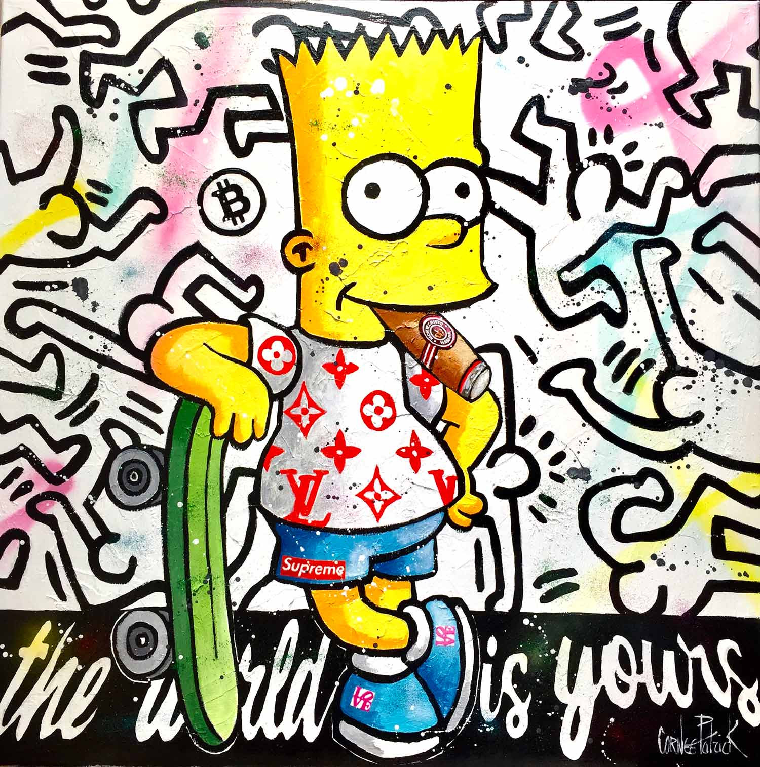 Patrick Cornée, Bart Simpson, painting - Artalistic online contemporary art buying and selling gallery