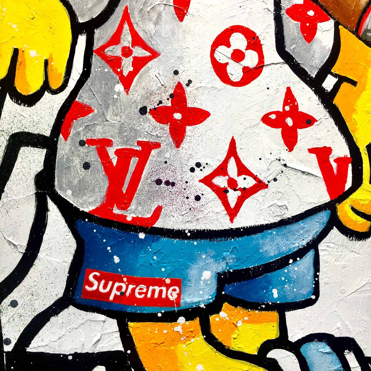 Best selling products] Supreme And LV Bart Simpson Full Printed