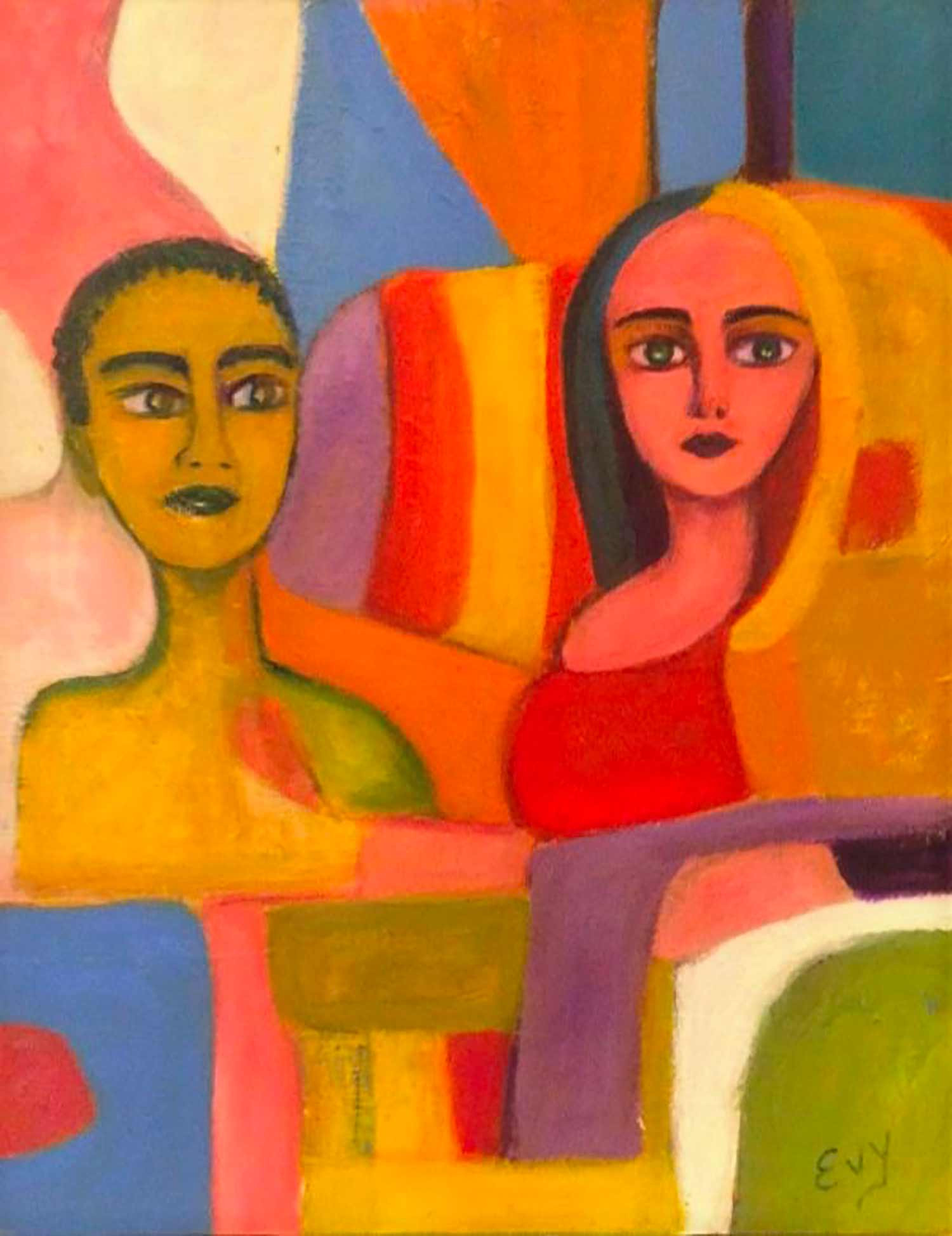 Evy SBK, Together, painting - Artalistic online contemporary art buying and selling gallery
