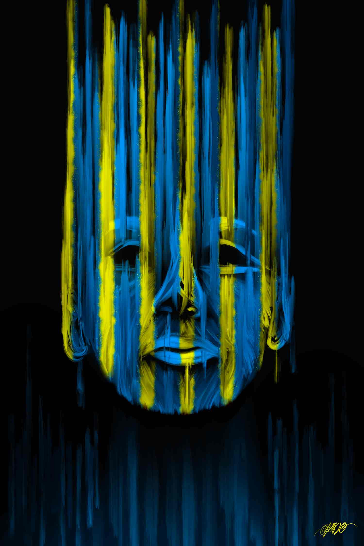 Ofodo, Rain, painting - Artalistic online contemporary art buying and selling gallery