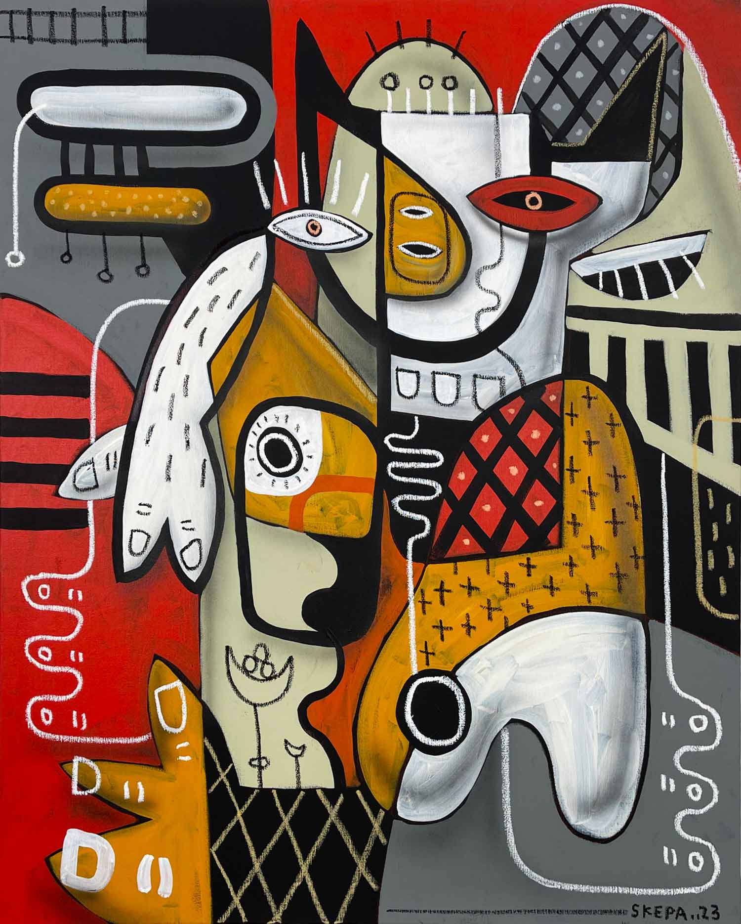 Skepa, Le minotaure, painting - Artalistic online contemporary art buying and selling gallery