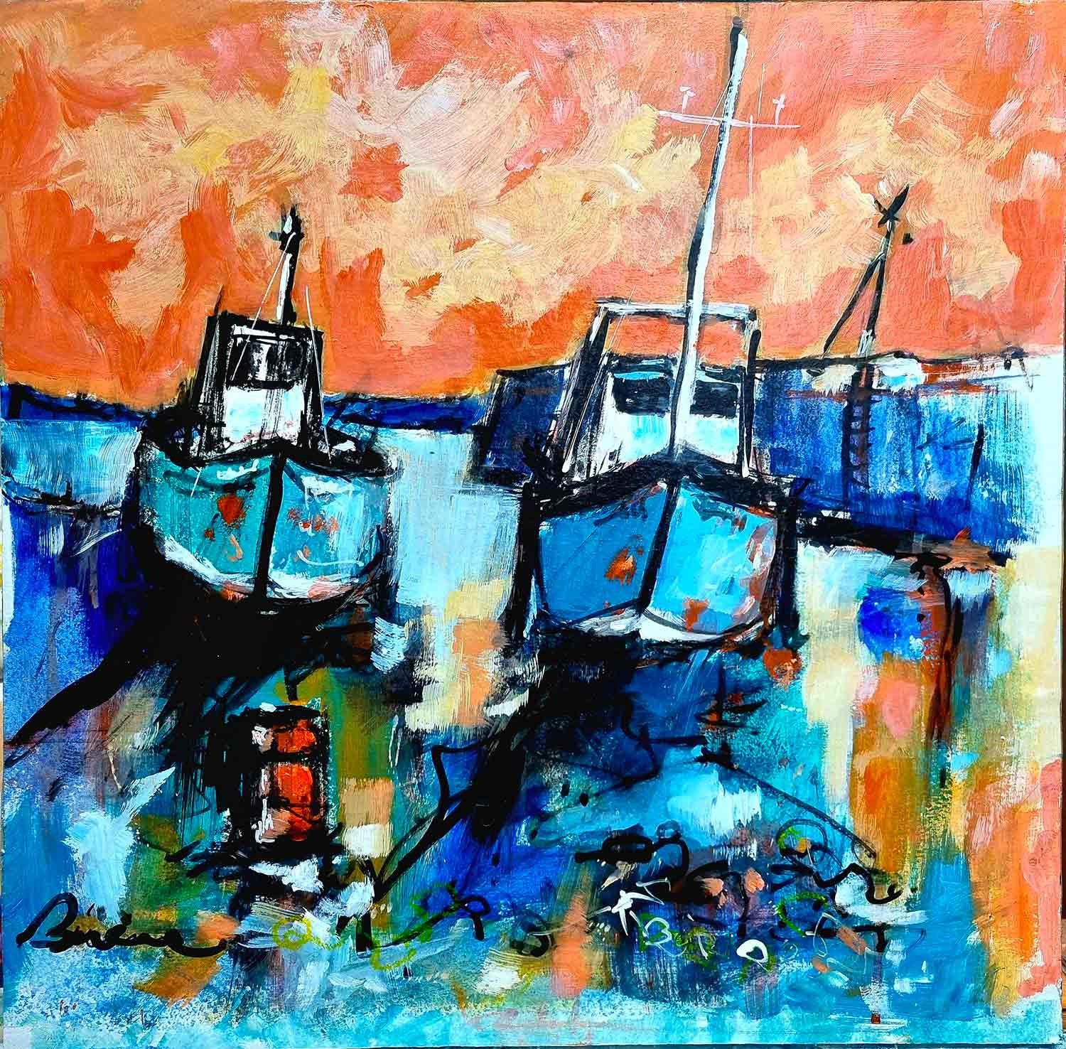 Patrick Briere, Marée basse, painting - Artalistic online contemporary art buying and selling gallery