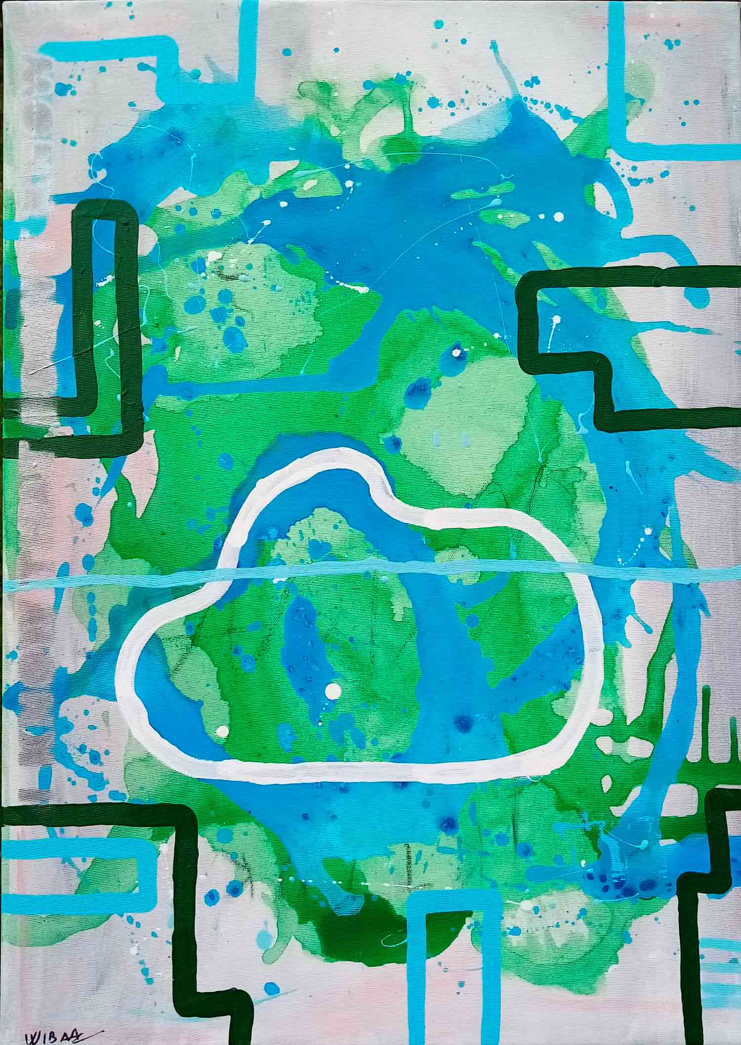 A-Wibaa, I know that I don't know, painting - Artalistic online contemporary art buying and selling gallery