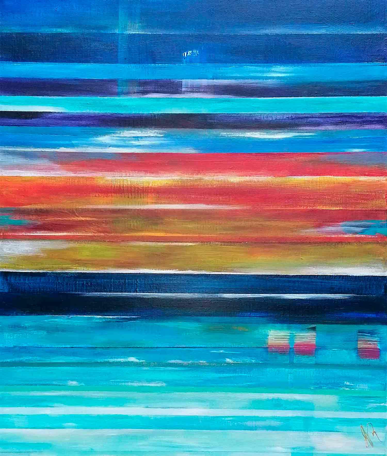 Anne Robin, Reflets, painting - Artalistic online contemporary art buying and selling gallery