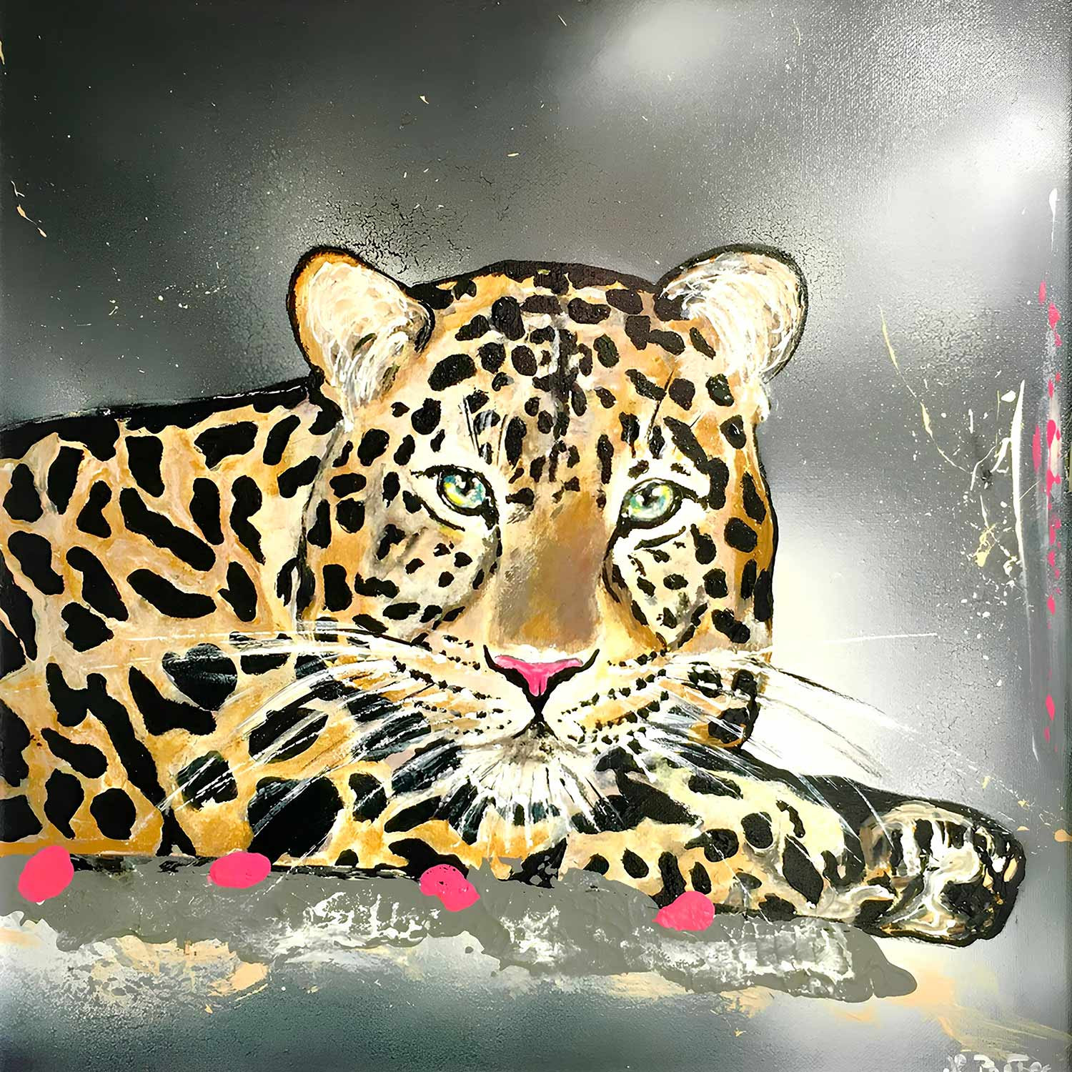 Nicolas Postec, Léopard, painting - Artalistic online contemporary art buying and selling gallery