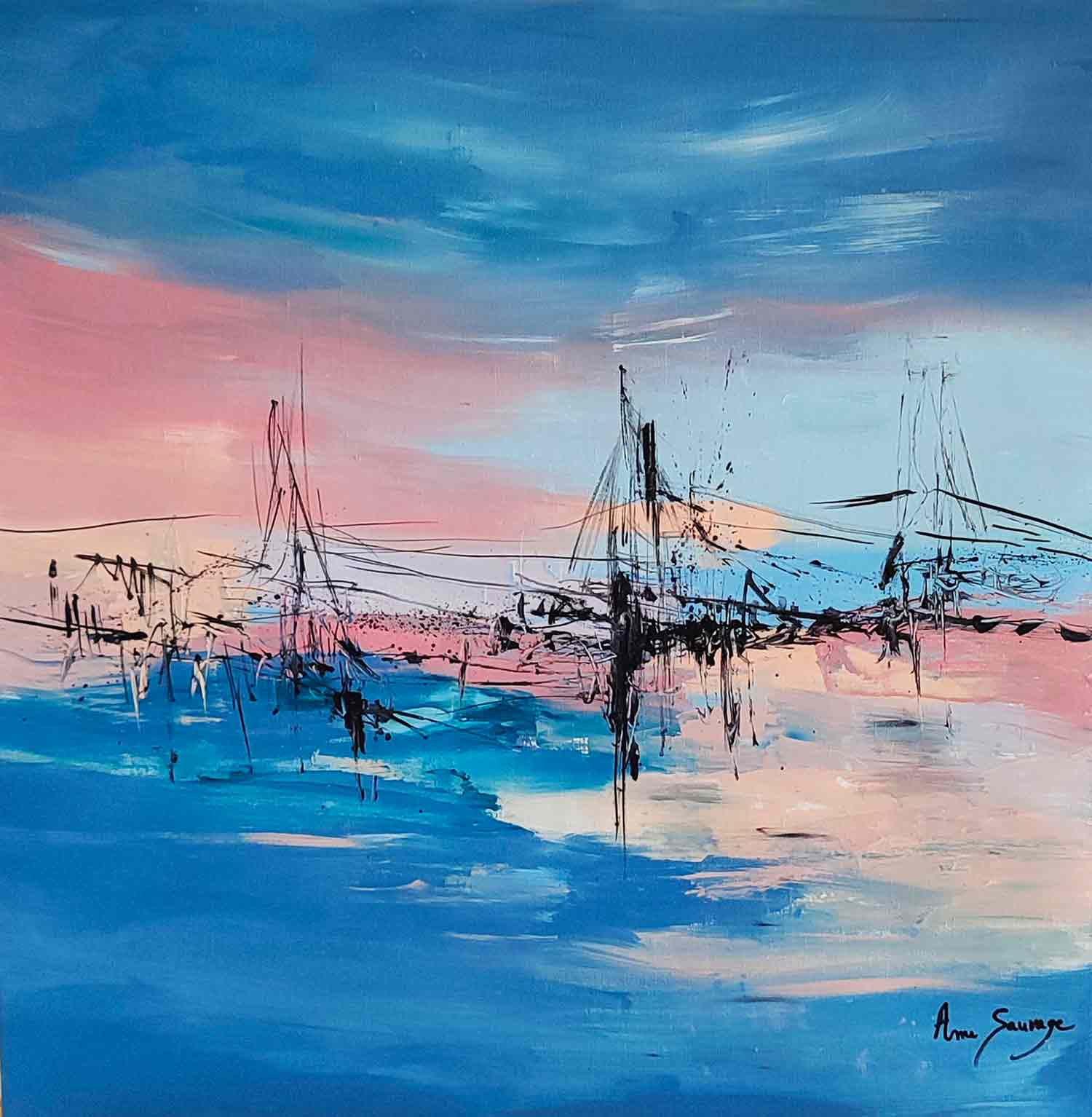 Âme Sauvage, La femme de l'eau, painting - Artalistic online contemporary art buying and selling gallery