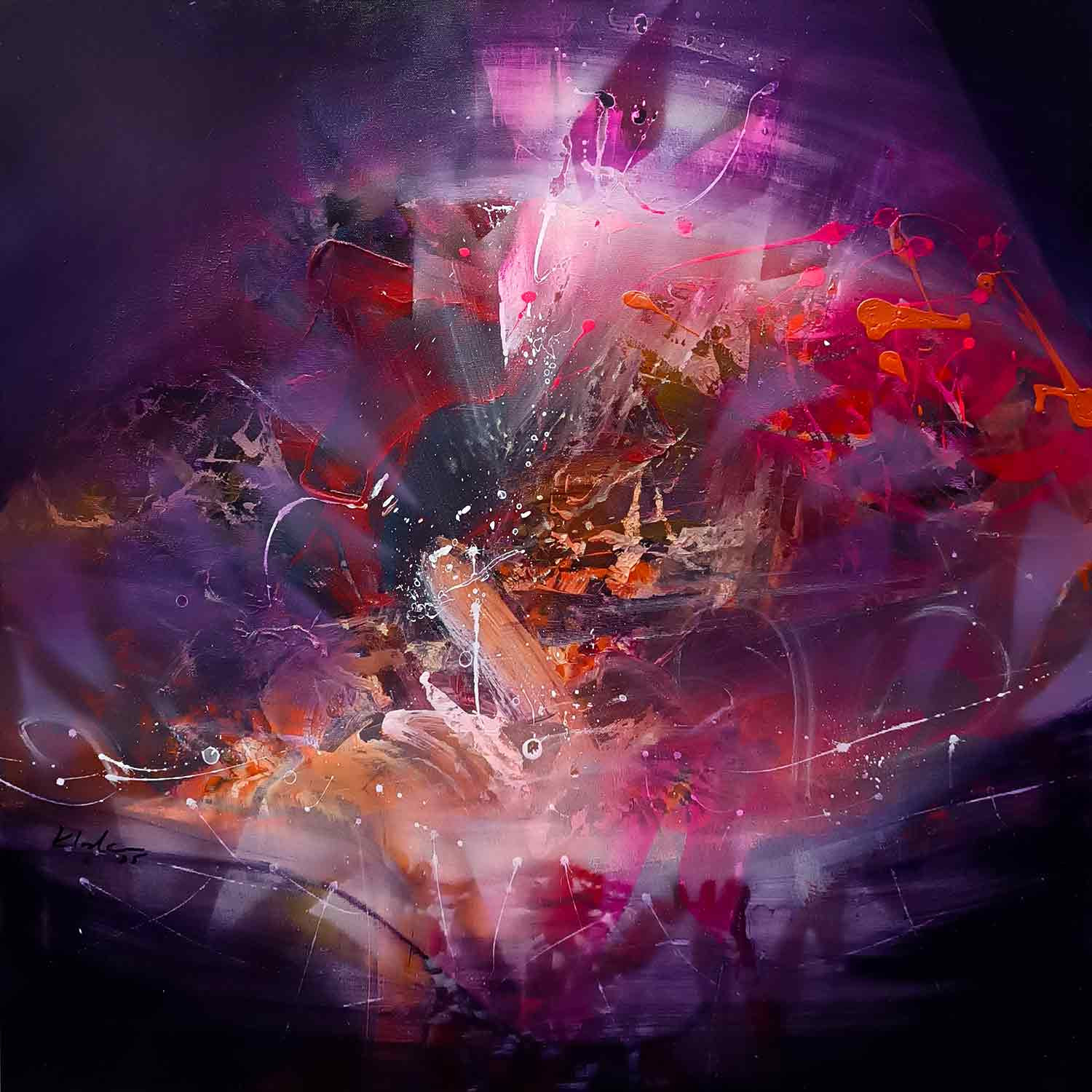 Ovidiu Kloska, The blooming of light from the depths of darkness, painting - Galerie de vente et d’achat d’art contemporain en ligne Artalistic