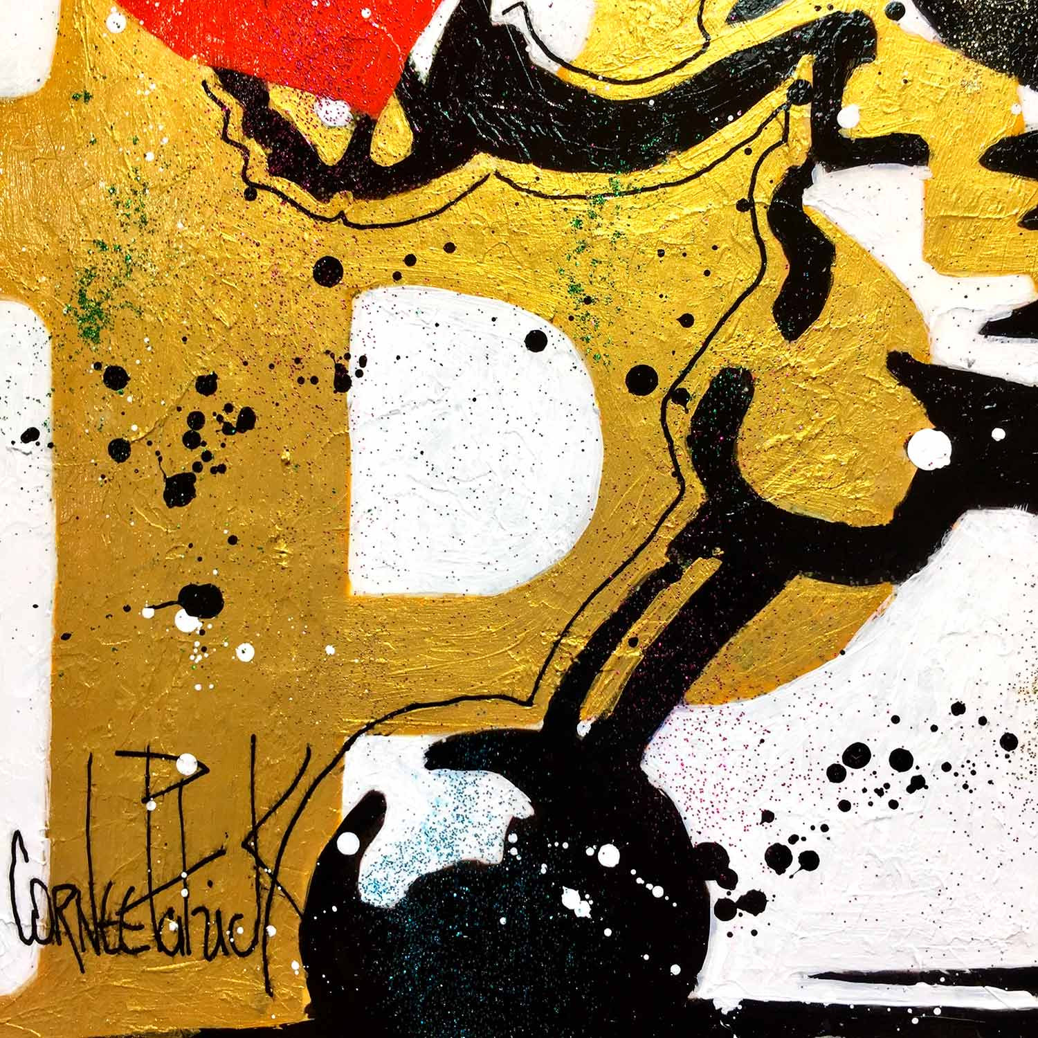 Patrick Cornée, Mickey hopes for love, painting - Artalistic online contemporary art buying and selling gallery