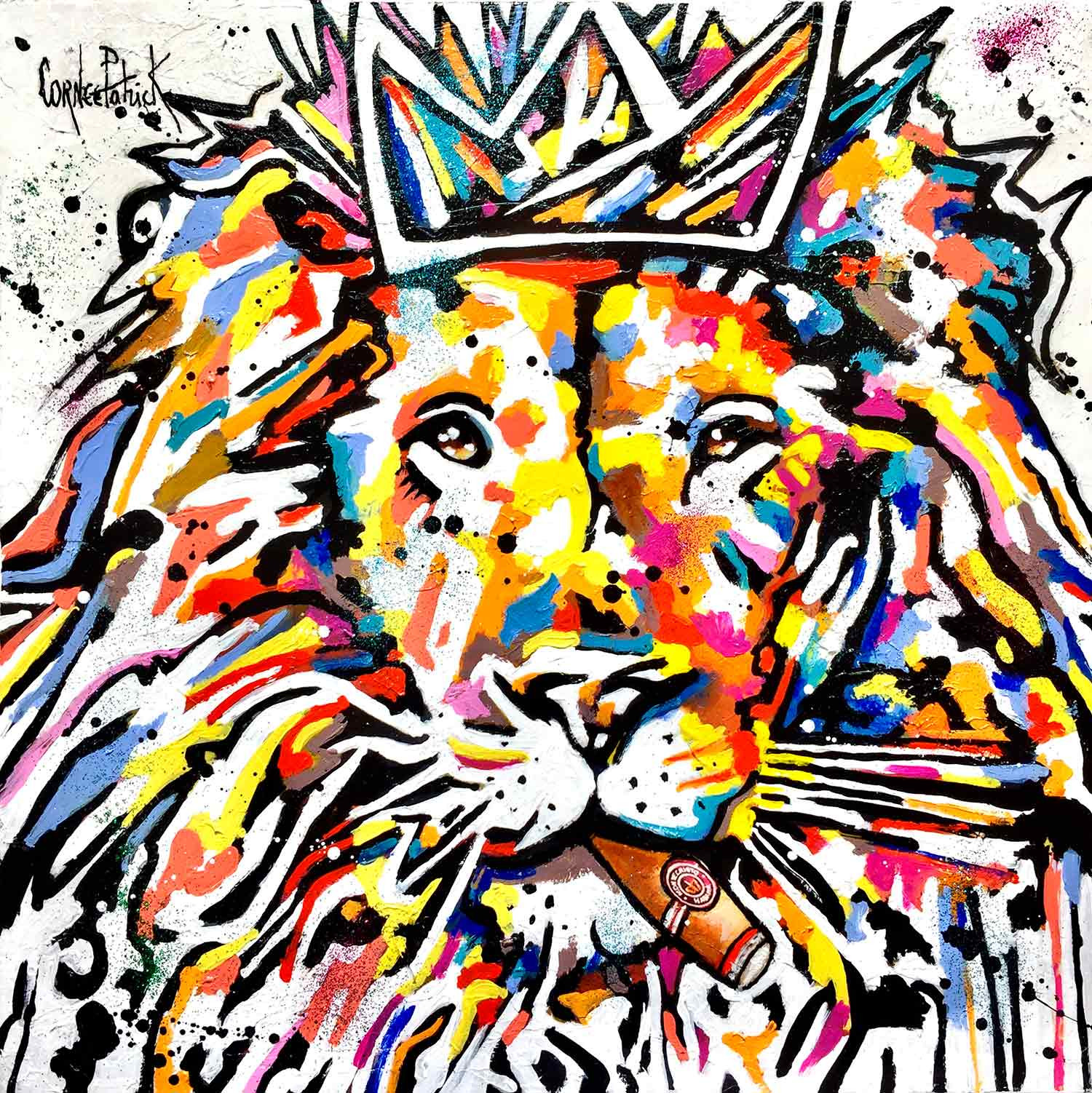 Patrick Cornée, I'm the lion king, painting - Artalistic online contemporary art buying and selling gallery