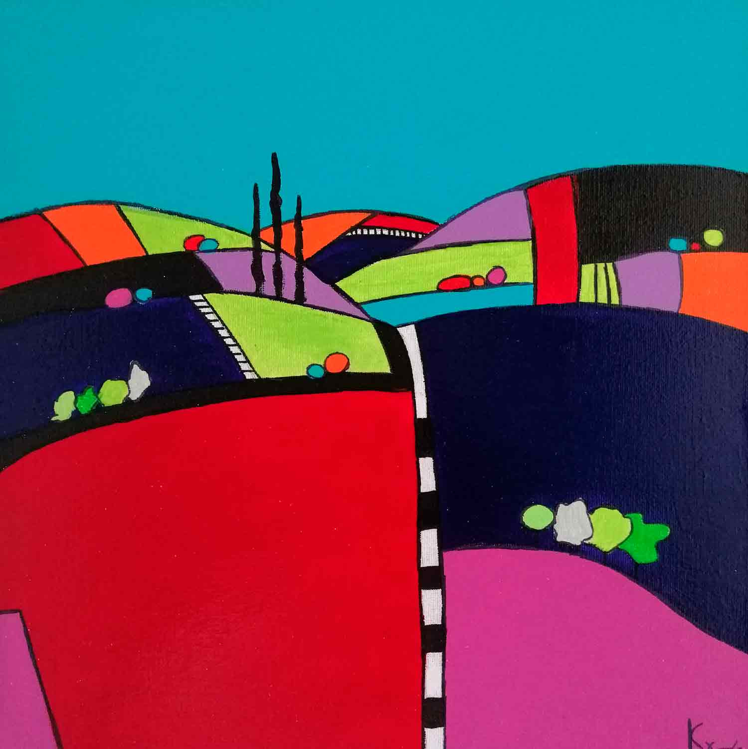 Carole Carpier, Collines, painting - Artalistic online contemporary art buying and selling gallery