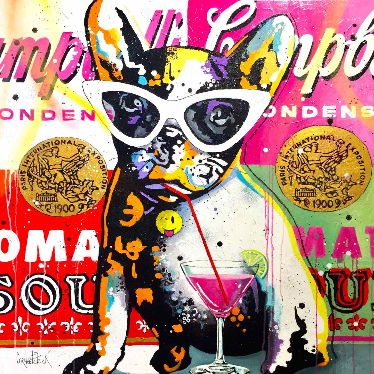 Patrick Cornée, Doggy Pop, painting - Artalistic online contemporary art buying and selling gallery