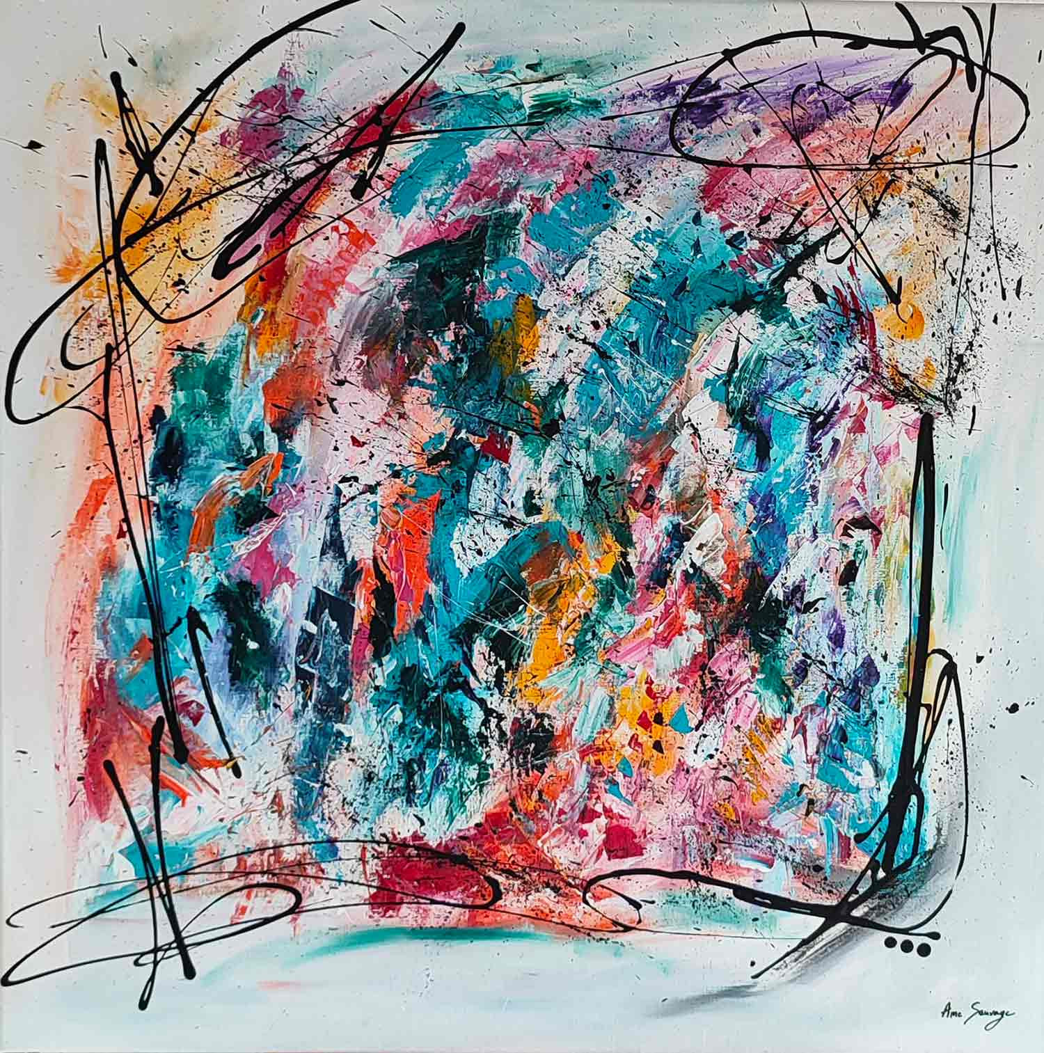 Âme Sauvage, Les couleurs du paradis, painting - Artalistic online contemporary art buying and selling gallery