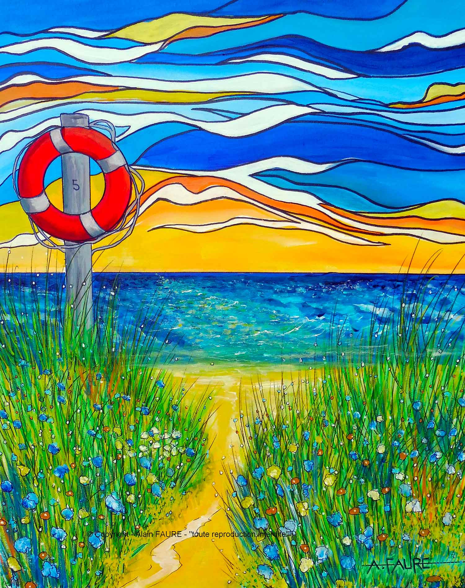 Alain Faure, Bouée n°5, painting - Artalistic online contemporary art buying and selling gallery