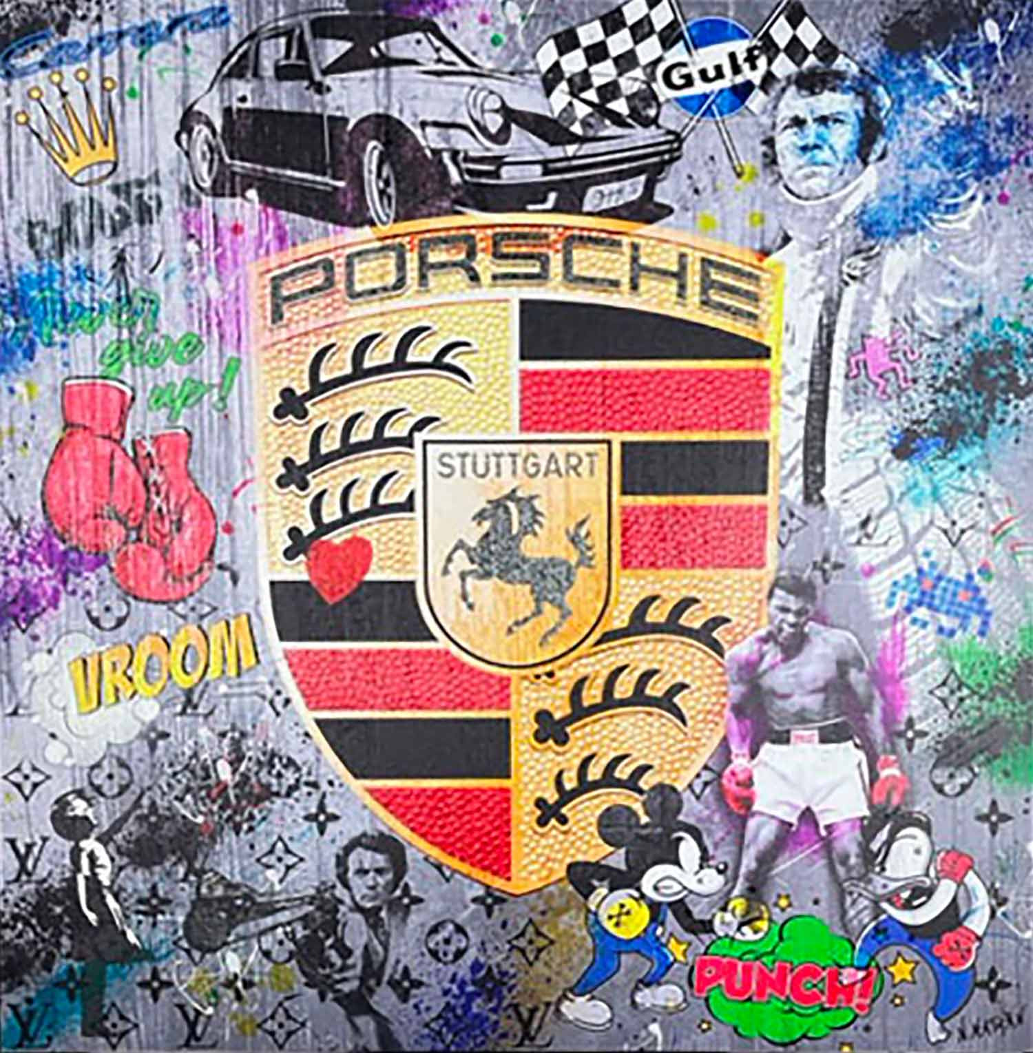 N.Nathan, Porsche addict, painting - Artalistic online contemporary art buying and selling gallery