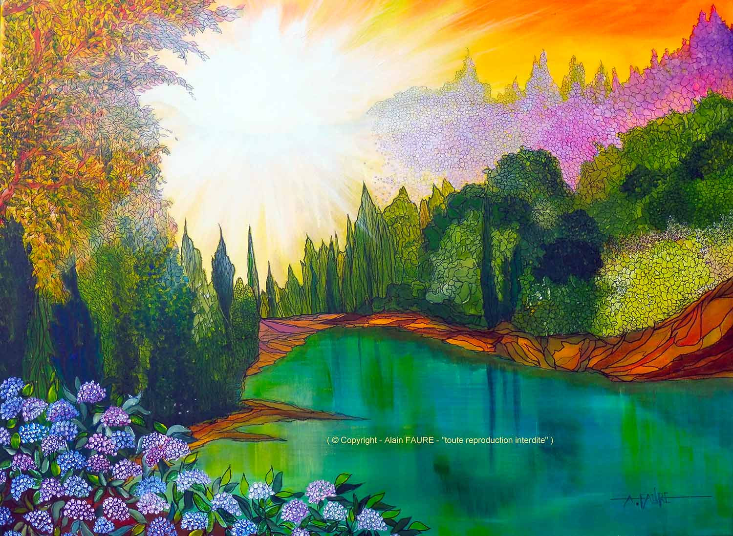 Alain Faure, reflexion, painting - Artalistic online contemporary art buying and selling gallery