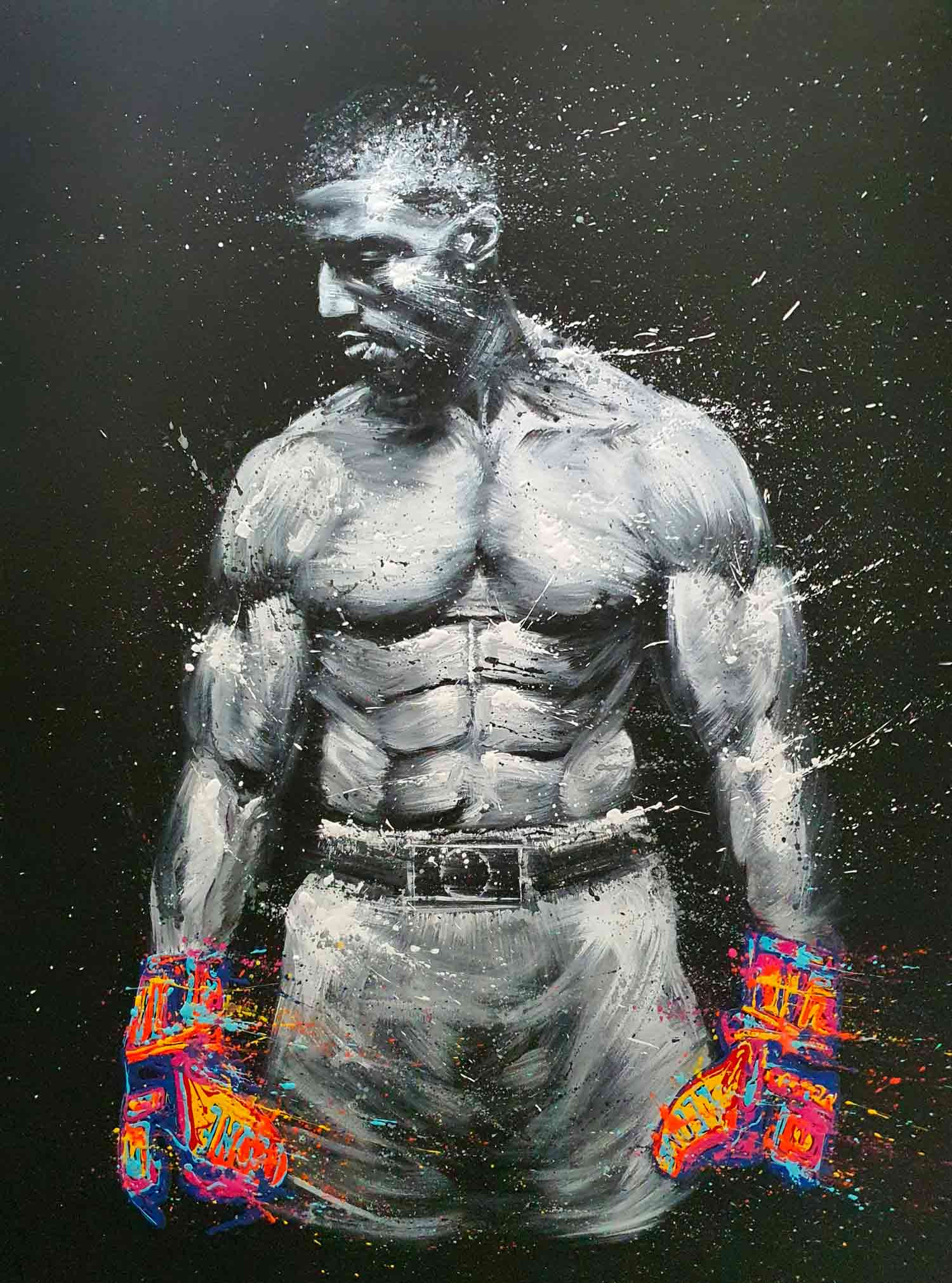 Flow, Boxeur, painting - Artalistic online contemporary art buying and selling gallery
