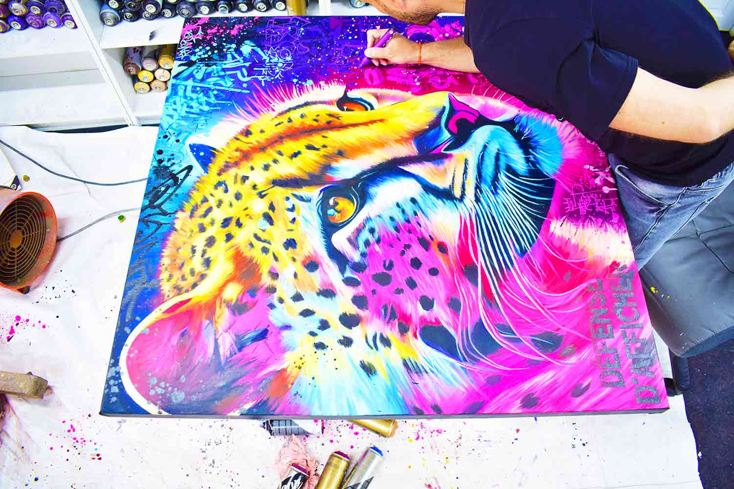 Vincent Bardou, Magic Panther, painting - Artalistic online contemporary art buying and selling gallery
