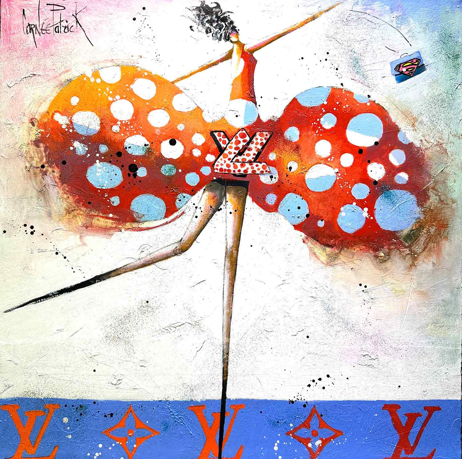 Patrick Cornée, I love my style in Louis Vuitton, painting - Artalistic online contemporary art buying and selling gallery
