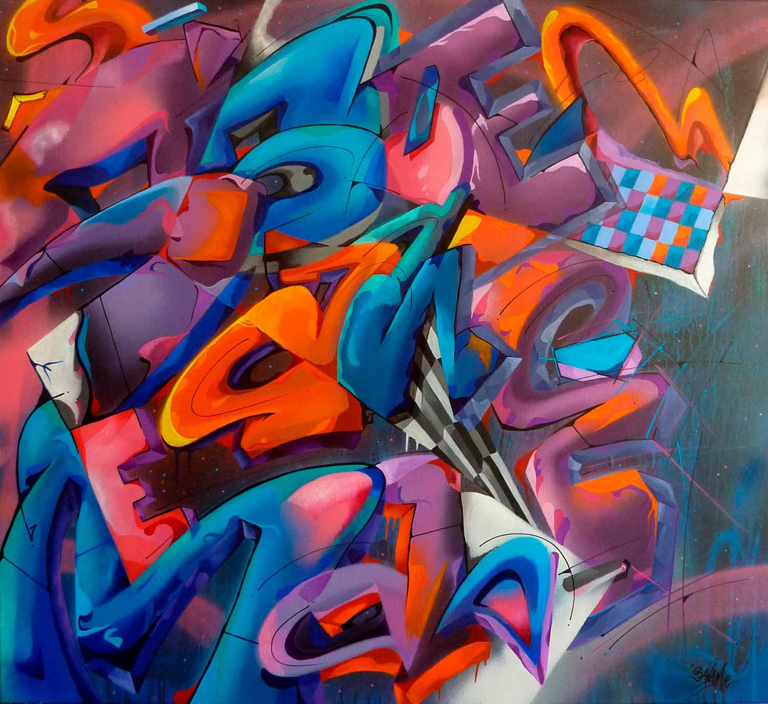 Saname, Trace n°2504, painting - Artalistic online contemporary art buying and selling gallery