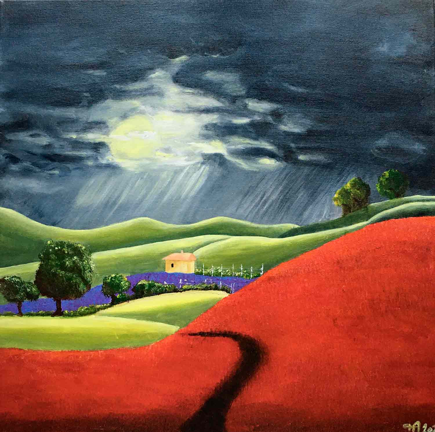 Françoise Augustine, Août, painting - Artalistic online contemporary art buying and selling gallery