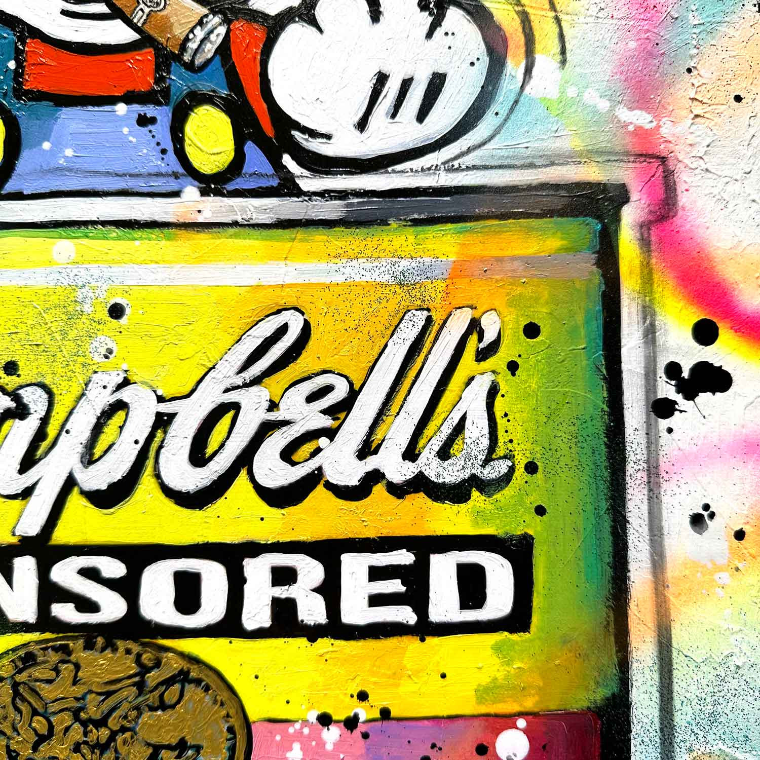 Patrick Cornée, Mario Bros loves Campbell's soup, painting - Artalistic online contemporary art buying and selling gallery