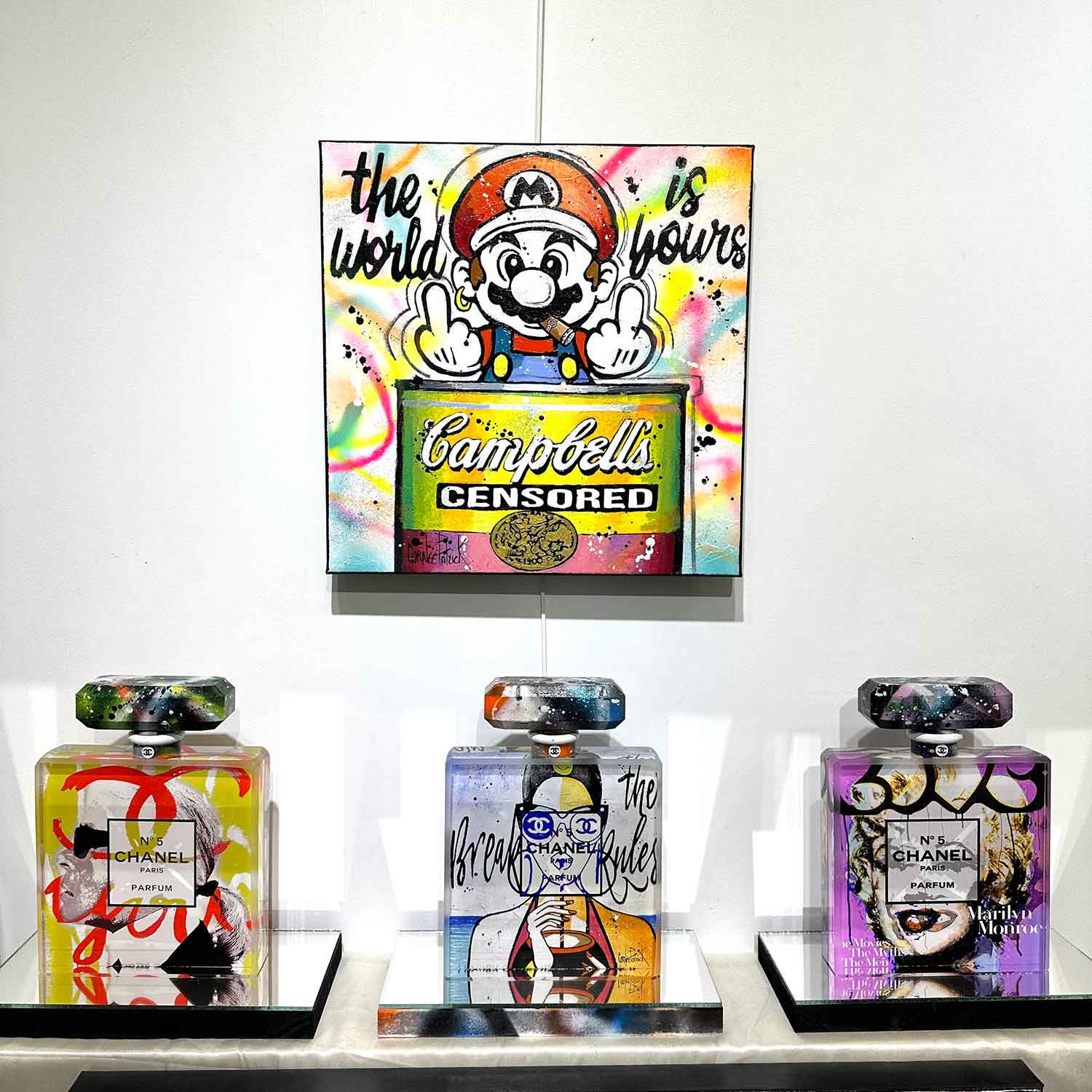 Patrick Cornée, Mario Bros loves Campbell's soup, painting - Artalistic online contemporary art buying and selling gallery