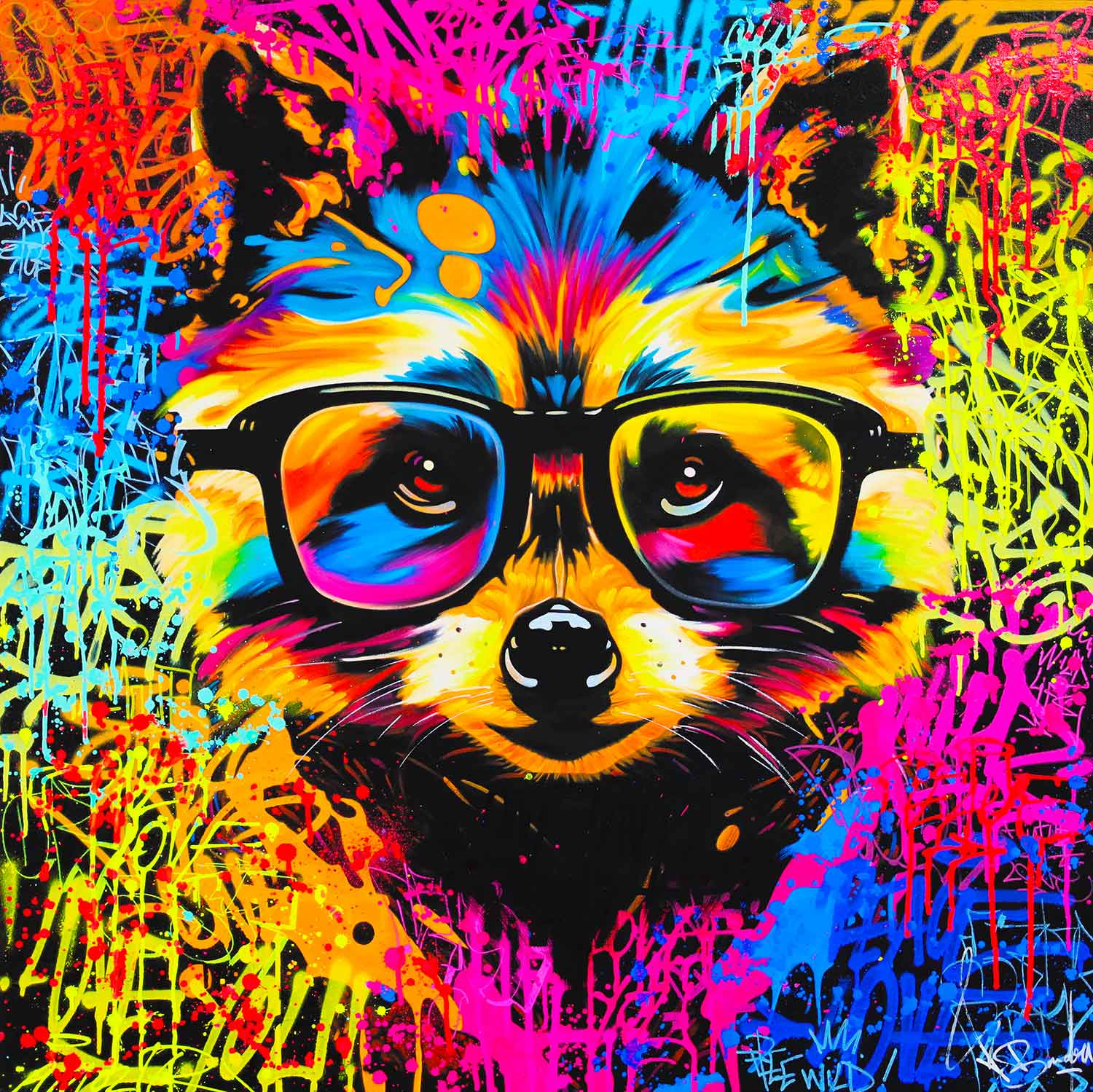 Vincent BARDOU, Raccoon style, painting - Artalistic online contemporary art buying and selling gallery