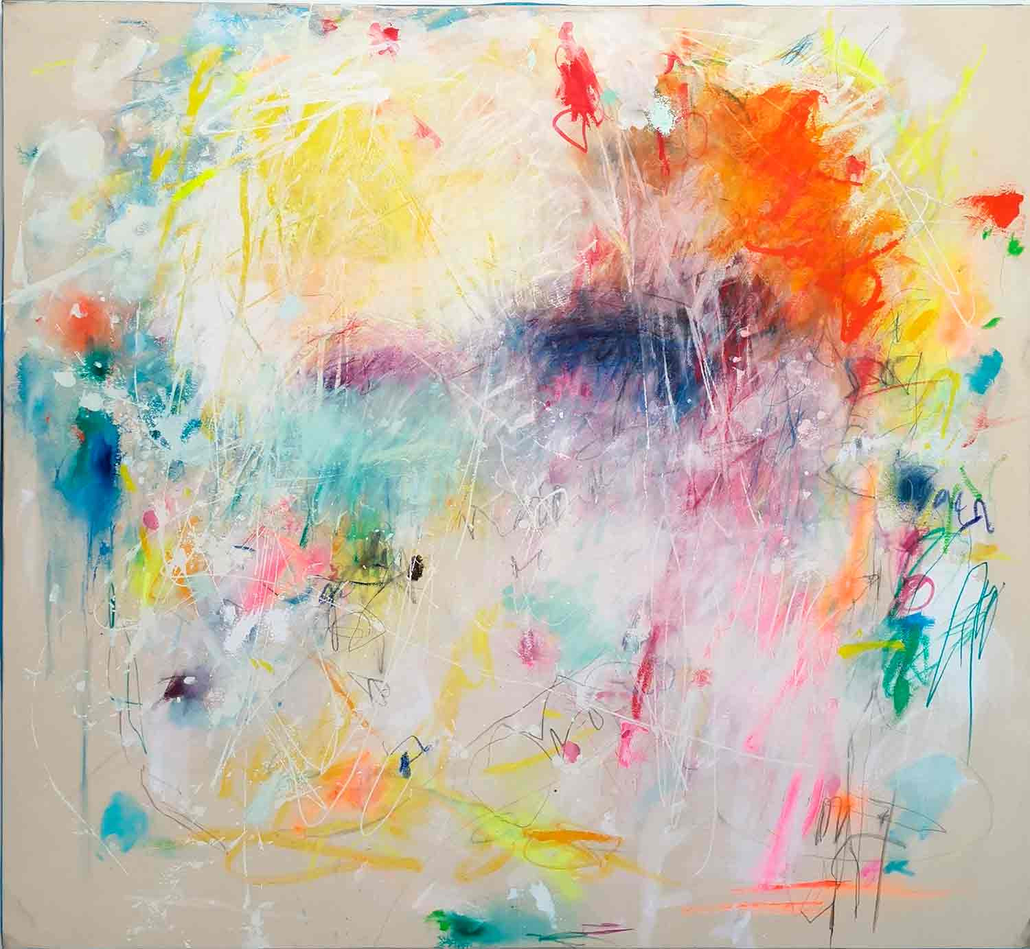 Marie-José Domenjoz, Sending sunny vibes, painting - Artalistic online contemporary art buying and selling gallery