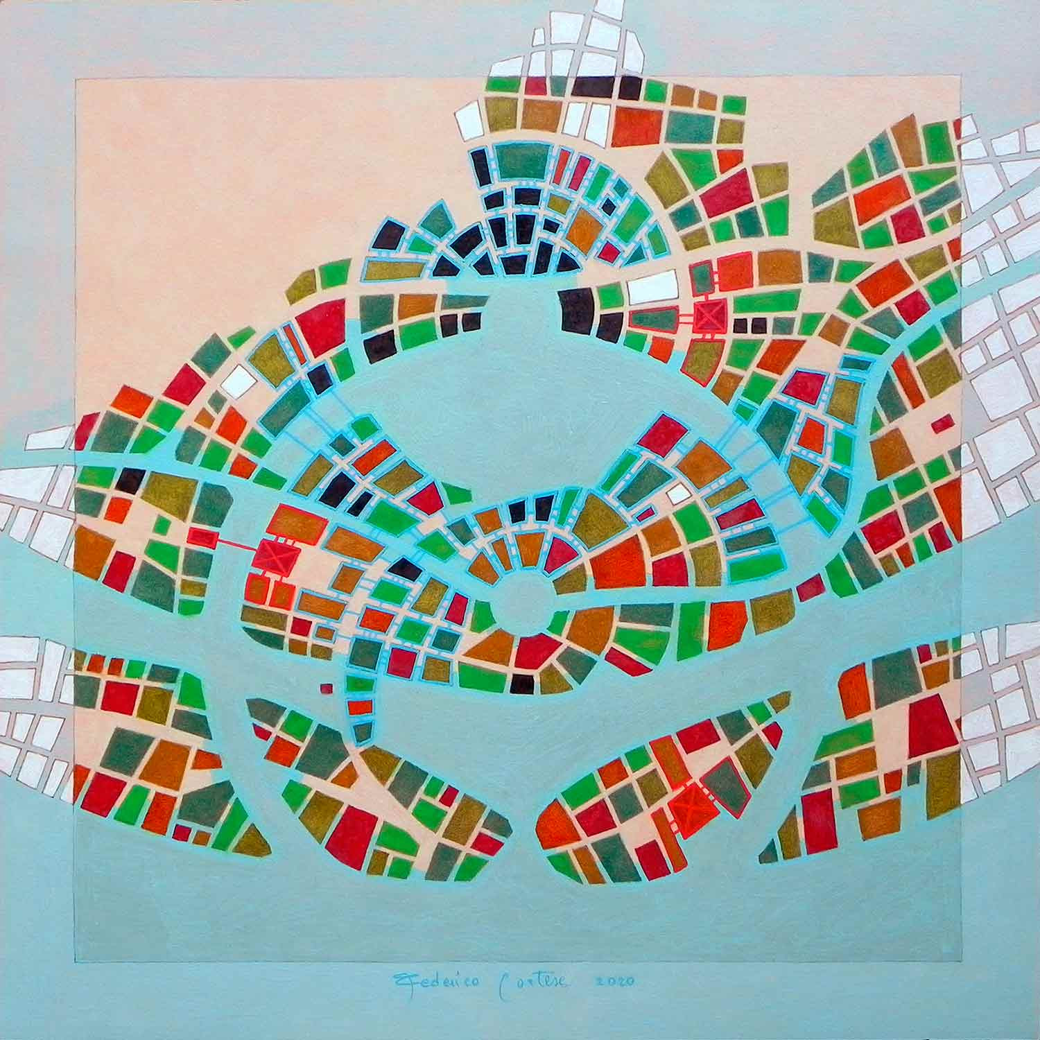 Federico Cortese, Cipher 50, painting - Artalistic online contemporary art buying and selling gallery