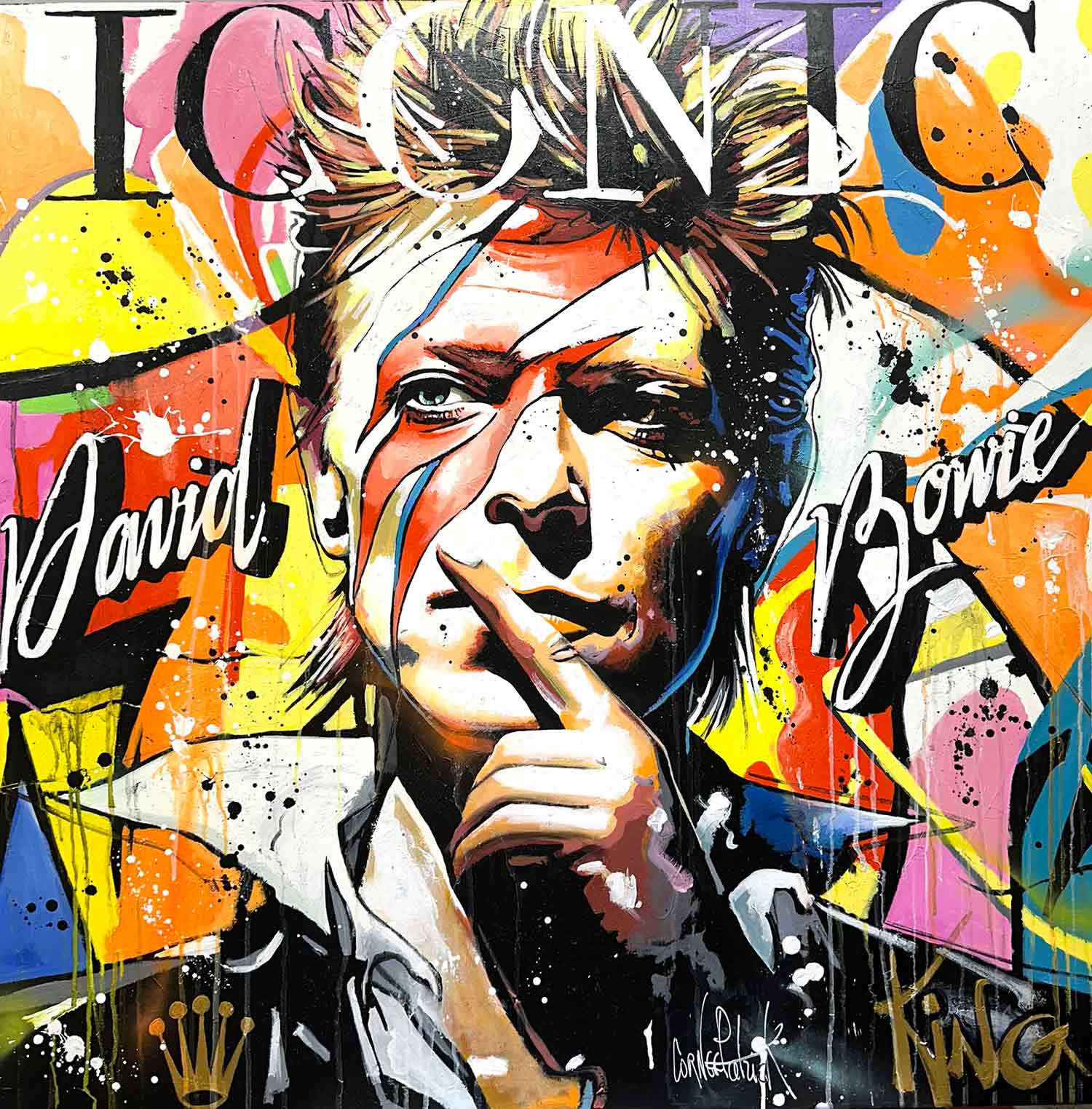 Patrick Cornée, David Bowie, painting - Artalistic online contemporary art buying and selling gallery