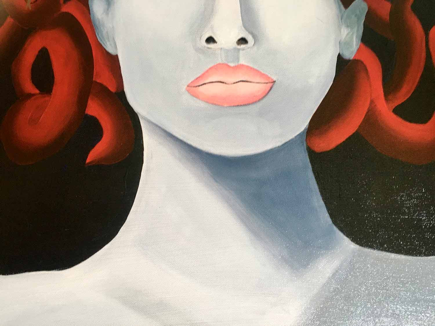 Françoise Augustine, Medusa, painting - Artalistic online contemporary art buying and selling gallery