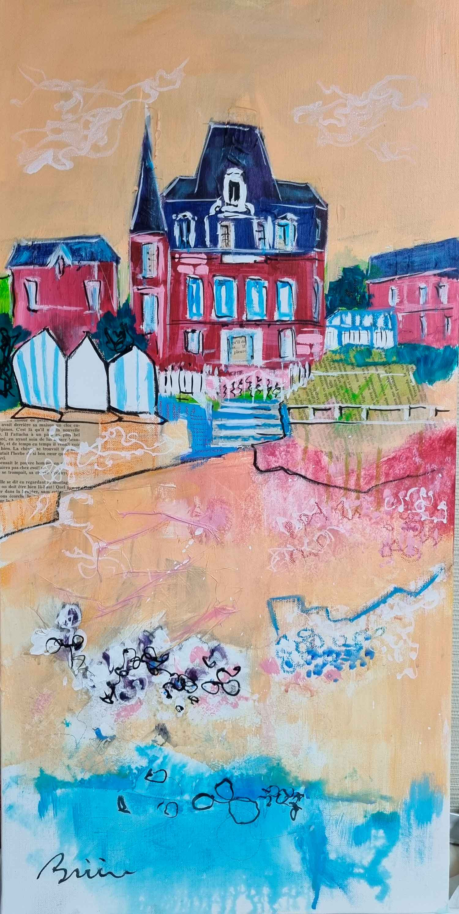 Patrick Briere, La villa Salacrou, painting - Artalistic online contemporary art buying and selling gallery