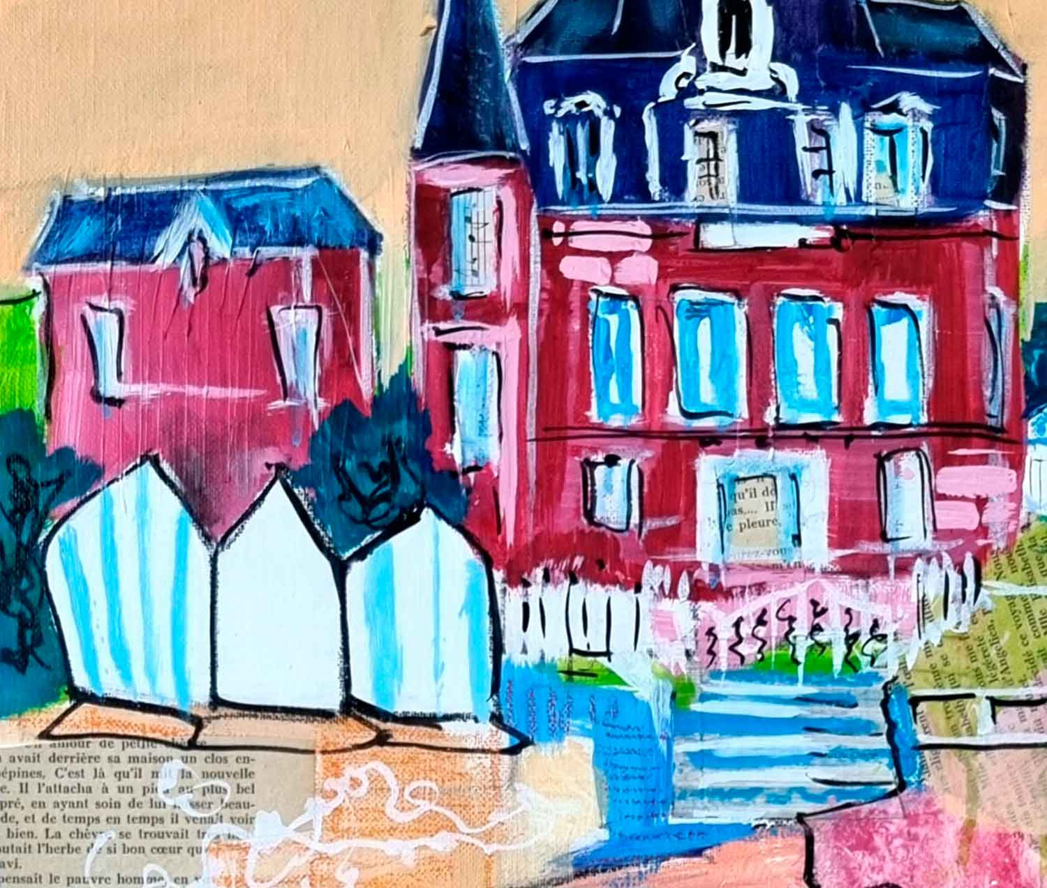 Patrick Briere, La villa Salacrou, painting - Artalistic online contemporary art buying and selling gallery