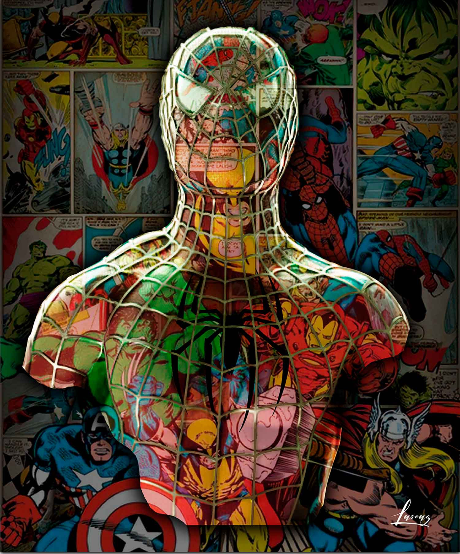Lascaz, Spider Art II, painting - Artalistic online contemporary art buying and selling gallery