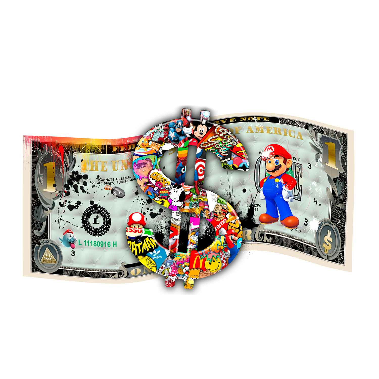 Lascaz, Mario Dollar, painting - Artalistic online contemporary art buying and selling gallery