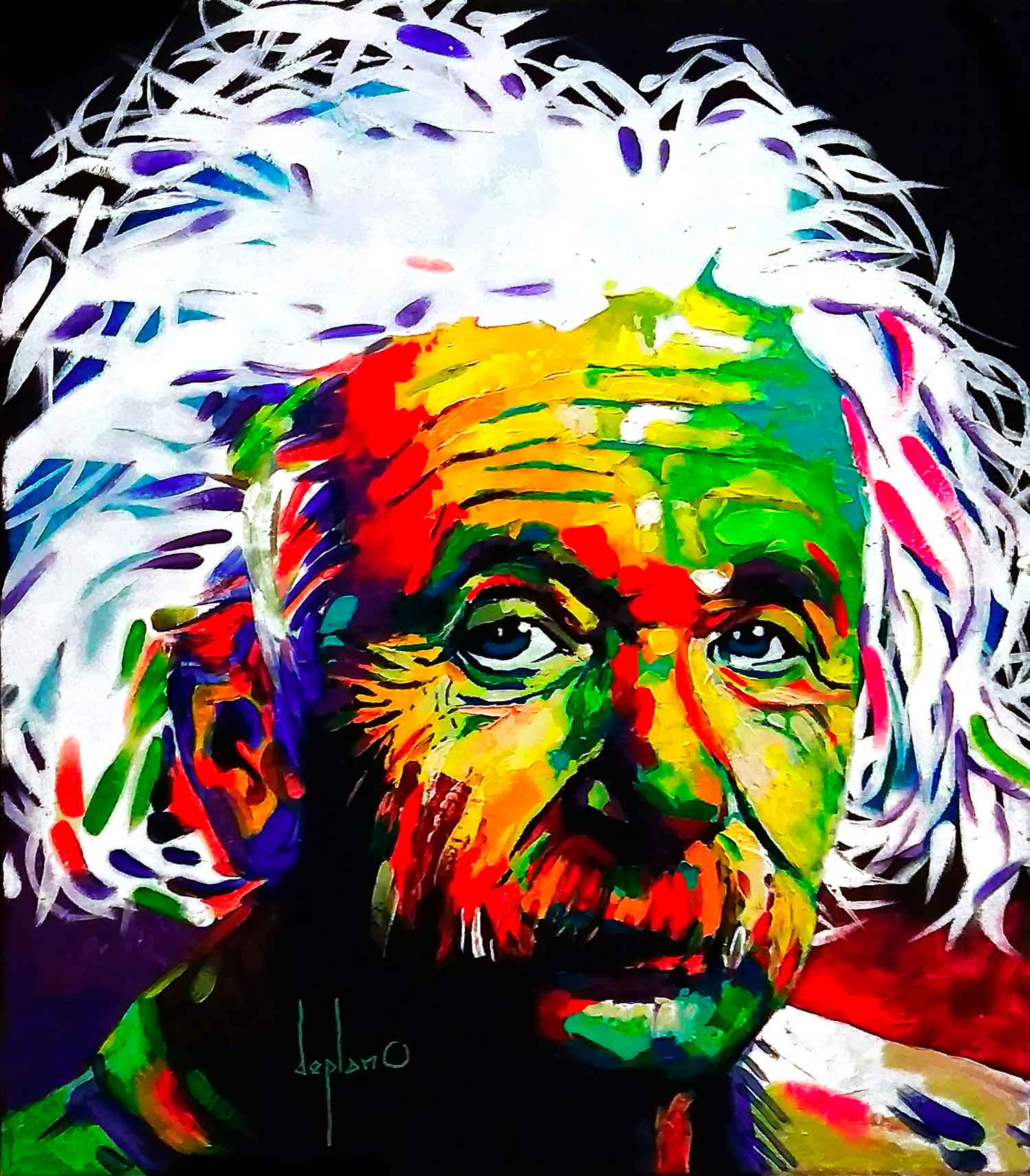 Deplano, Einstein, painting - Artalistic online contemporary art buying and selling gallery