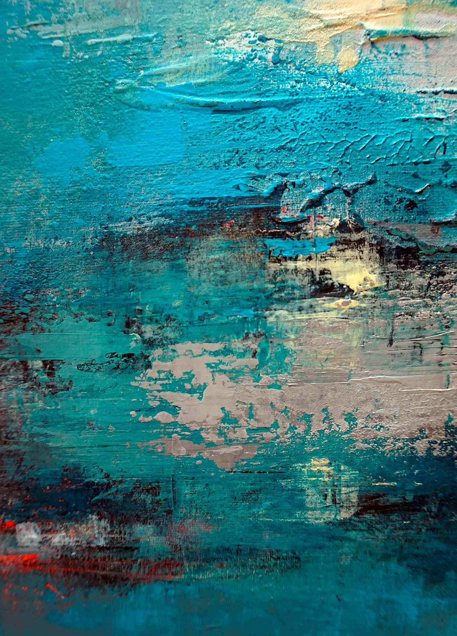 Marianne Quinzin, Orange on the coast, painting - Artalistic online contemporary art buying and selling gallery