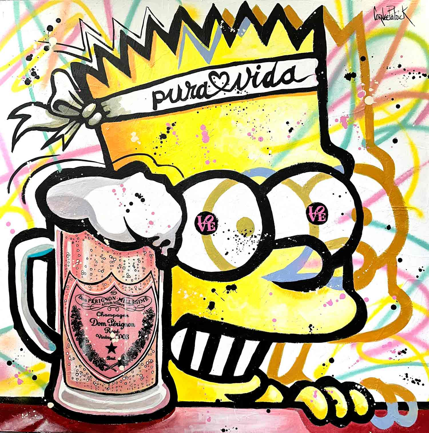 Patrick Cornée, Bart Simpson, painting - Artalistic online contemporary art buying and selling gallery