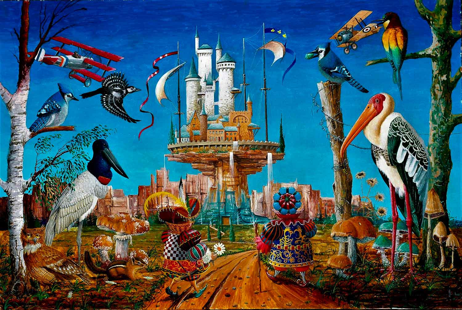 Michel Michaux, Salut les amis, on rentre, painting - Artalistic online contemporary art buying and selling gallery