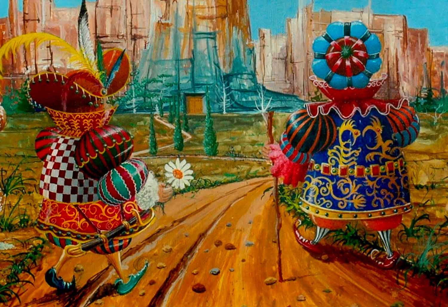 Michel Michaux, Salut les amis, on rentre, painting - Artalistic online contemporary art buying and selling gallery