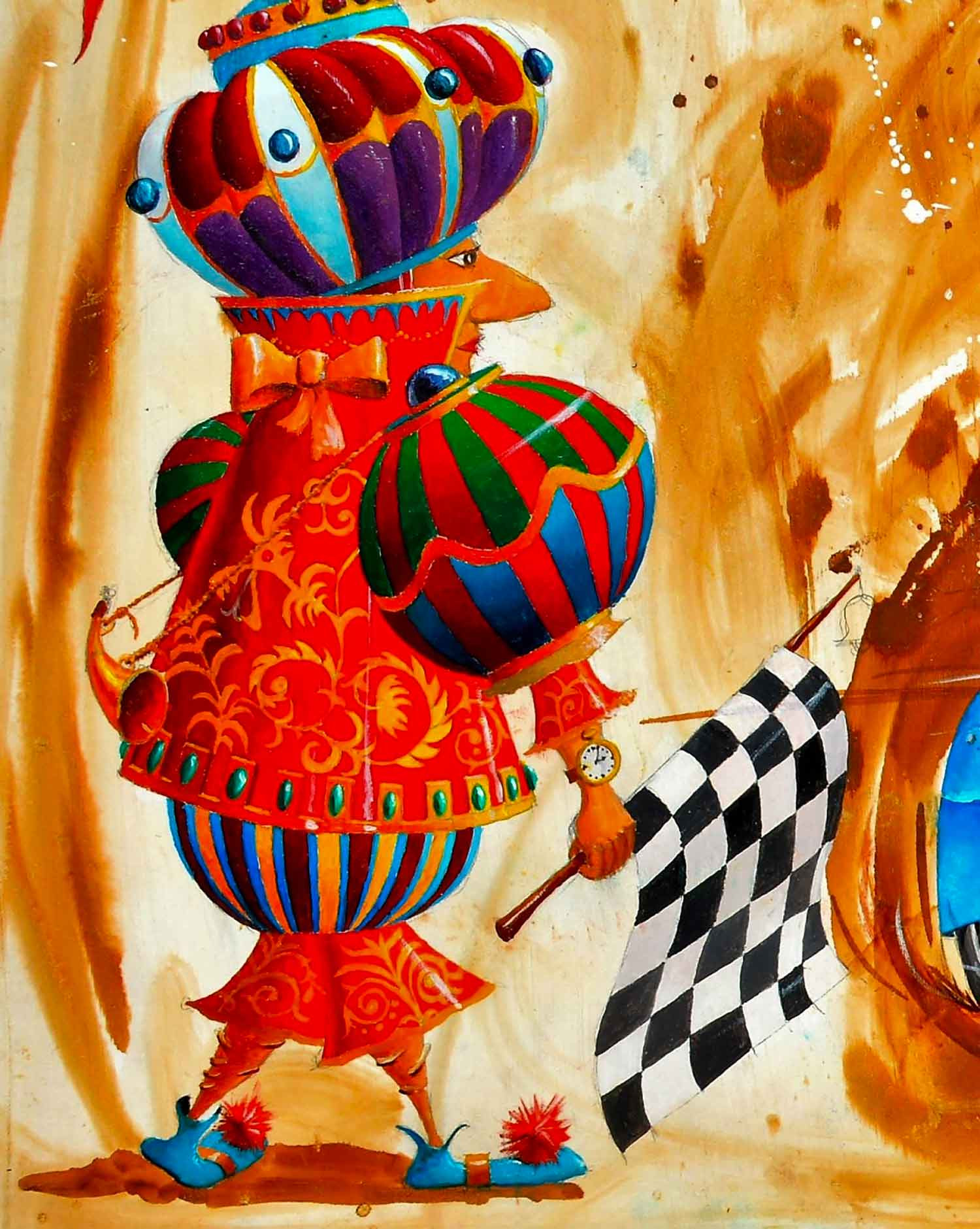 Michel Michaux, L'arrivée, painting - Artalistic online contemporary art buying and selling gallery