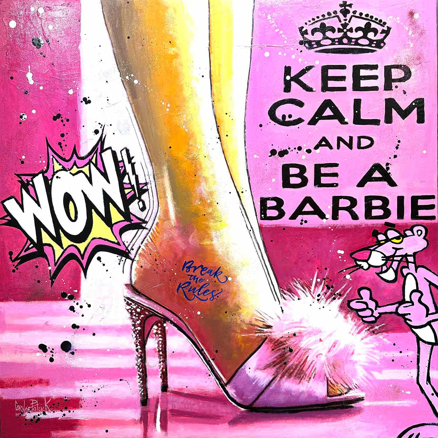 Patrick Cornée, Barbie, break the rules, painting - Artalistic online contemporary art buying and selling gallery