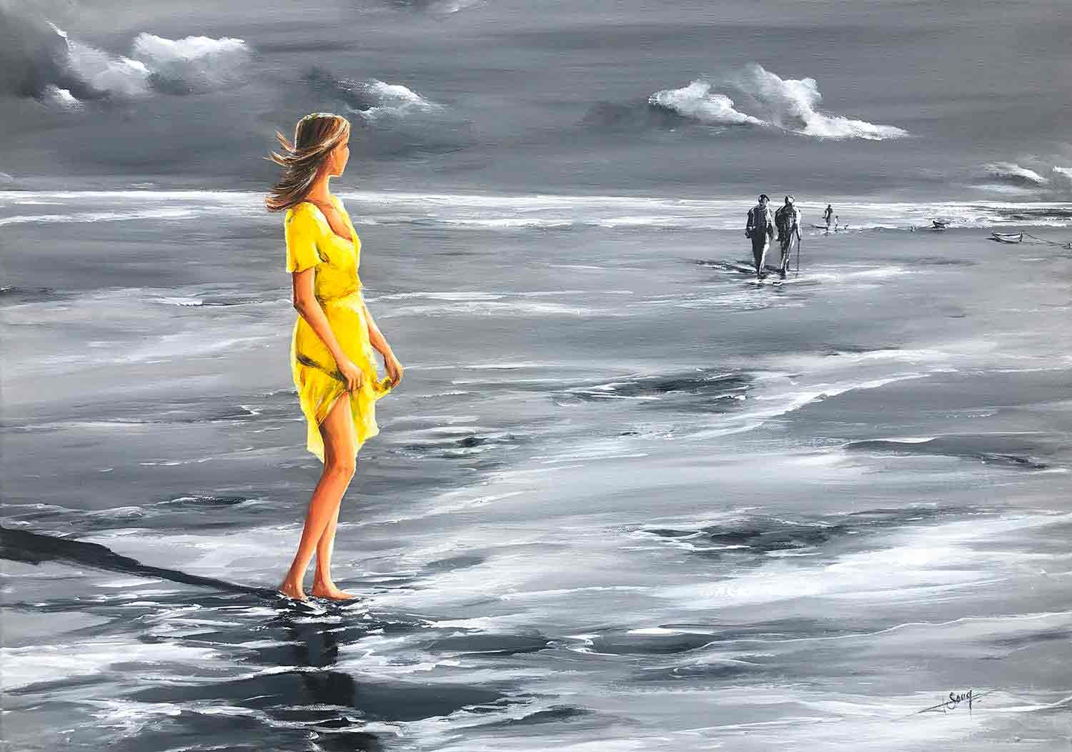 Marie-Laure Souq, Un matin à marée basse, painting - Artalistic online contemporary art buying and selling gallery