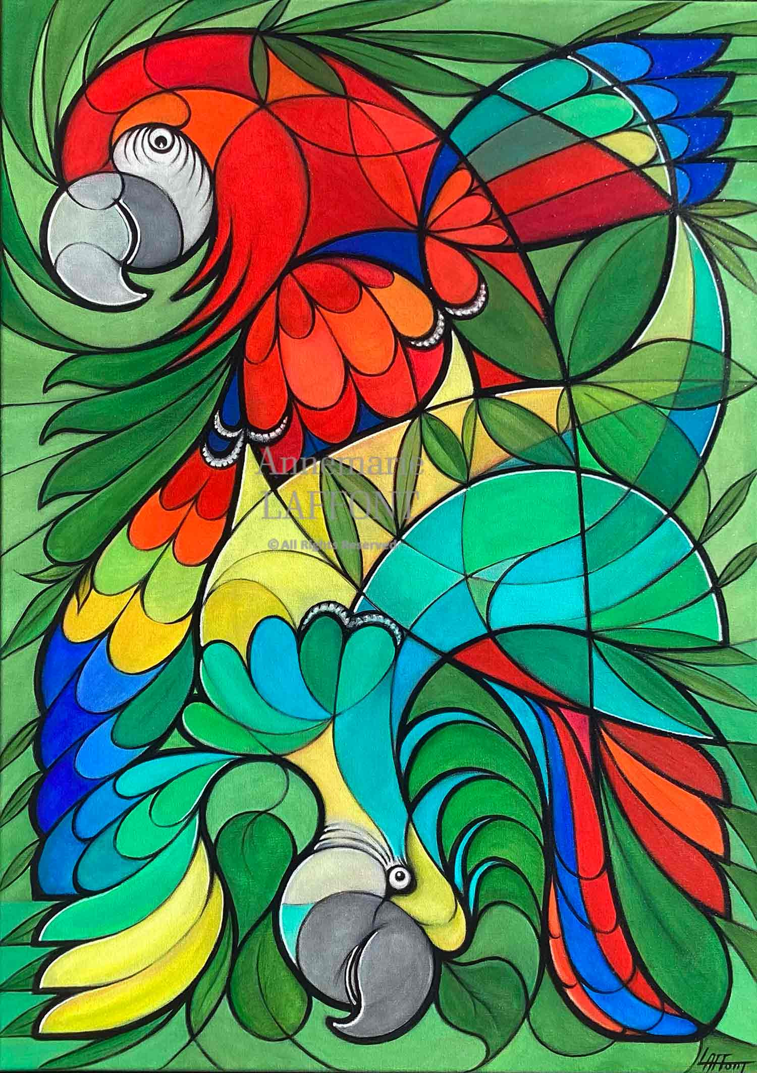 Annemarie Laffont, Ara mix, painting - Artalistic online contemporary art buying and selling gallery