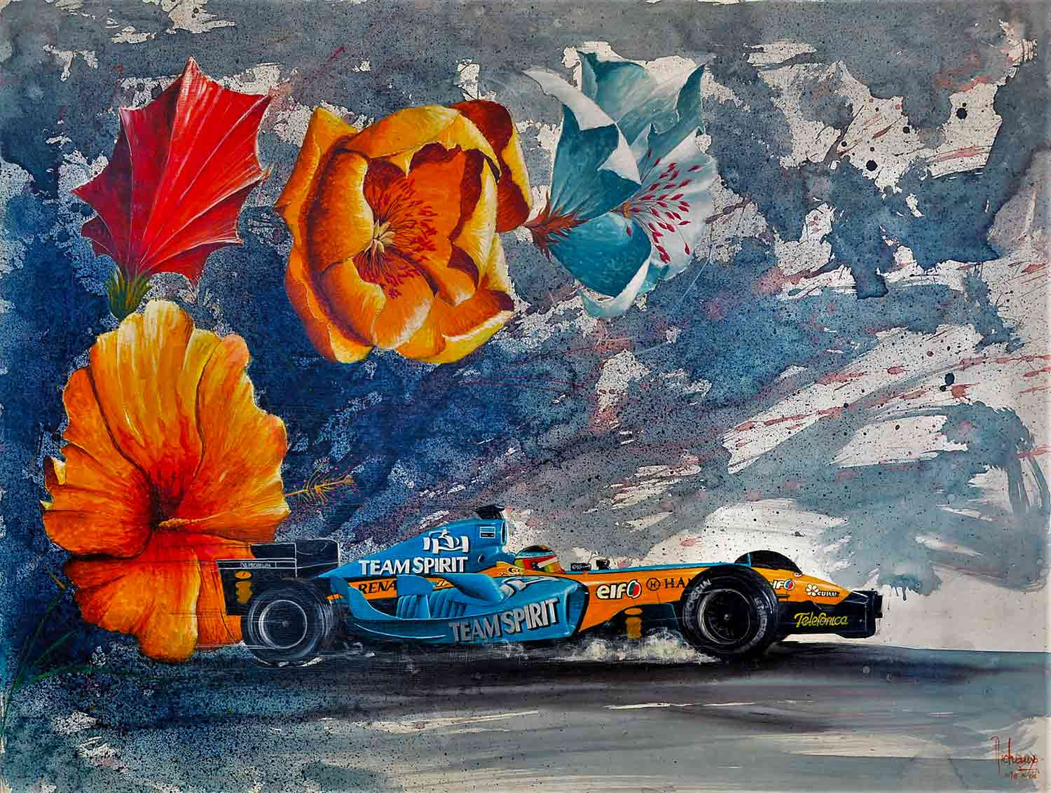 Michel Michaux, L'évolution, painting - Artalistic online contemporary art buying and selling gallery