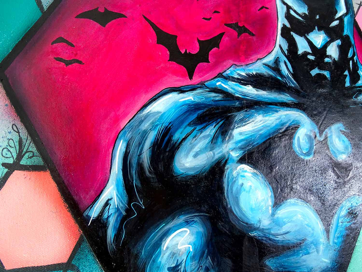 Priscilla Vettese, Hexa bat, painting - Artalistic online contemporary art buying and selling gallery