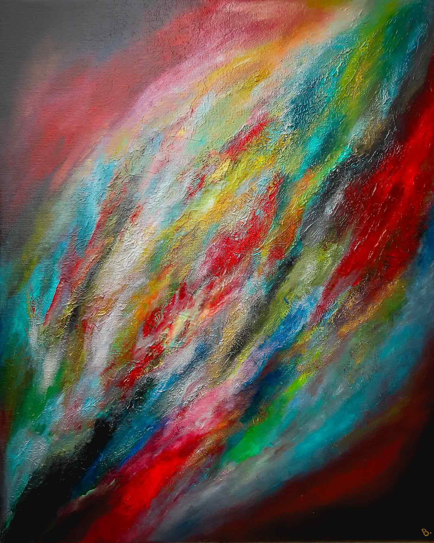 Brigitte Bonin, Les piliers de la création, painting - Artalistic online contemporary art buying and selling gallery