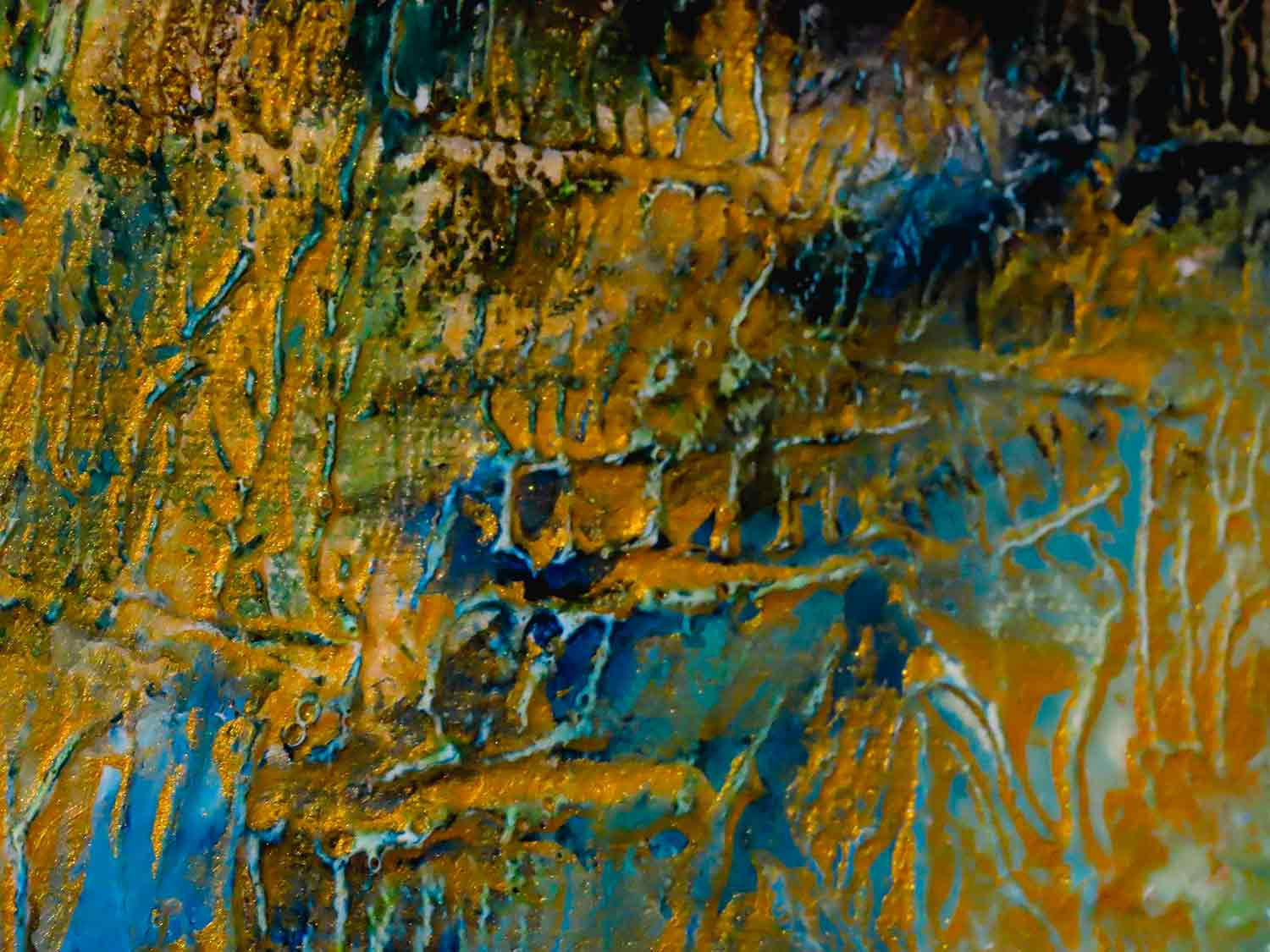 Brigitte Bonin, Fumée d'or, painting - Artalistic online contemporary art buying and selling gallery